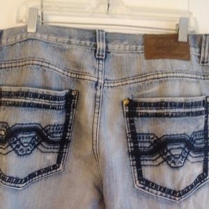 Old Skool Long Jeans 40 Straight Leg Embroidered